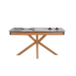 OXFORD BEECH EXTENDABLE DINING TABLE GREY - Image 5