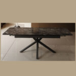 Oxford  black with black marble top with larkin white   chair - Image 6