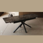 Oxford  black with black marble top with larkin white   chair - Image 7