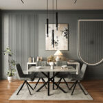 JOSHUA CERAMIC TABLE  GREY