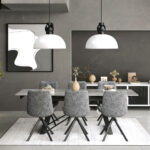 Douglas extendable dinning table set grey - Image 3
