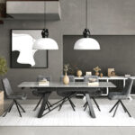 Douglas extendable dinning table set grey