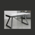 Douglas extending dining table set white - Image 6